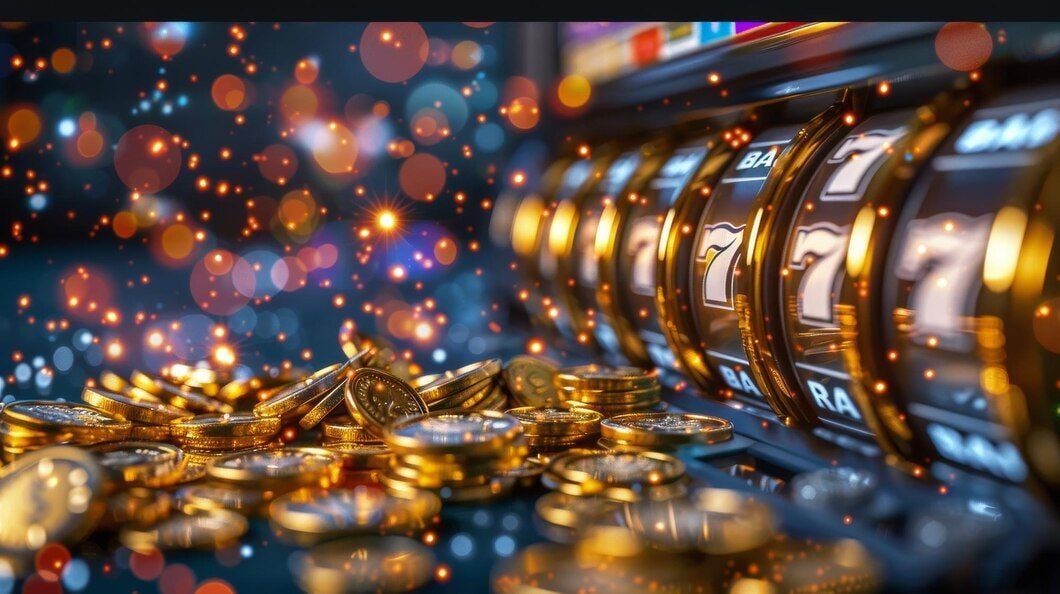 Ilustrasi pemain bahagia dengan kemenangan sportsbook dan slot online utama